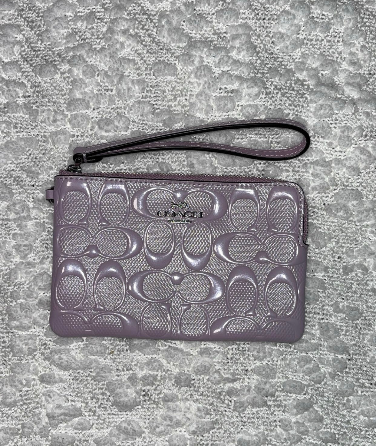 Lavender Bloom Coach Wristlet