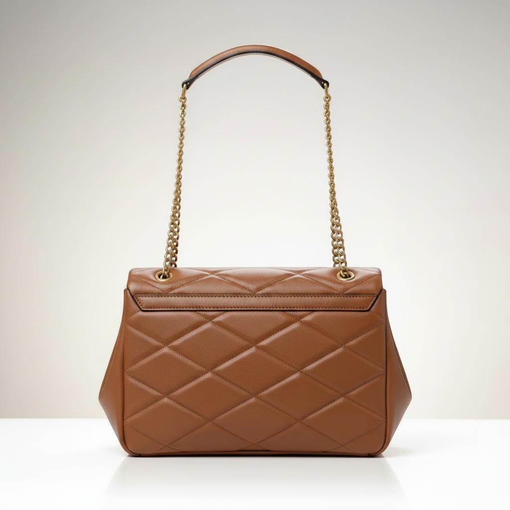 Peanut Butter YSL Leather Shoulder Bag