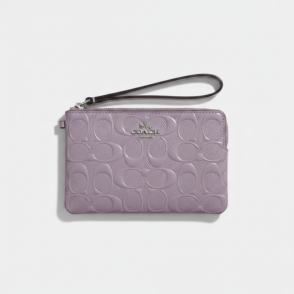 Lavender Bloom Coach Wristlet