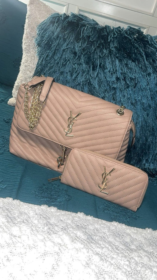 Beige Baddie YSL Shoulderbag Set